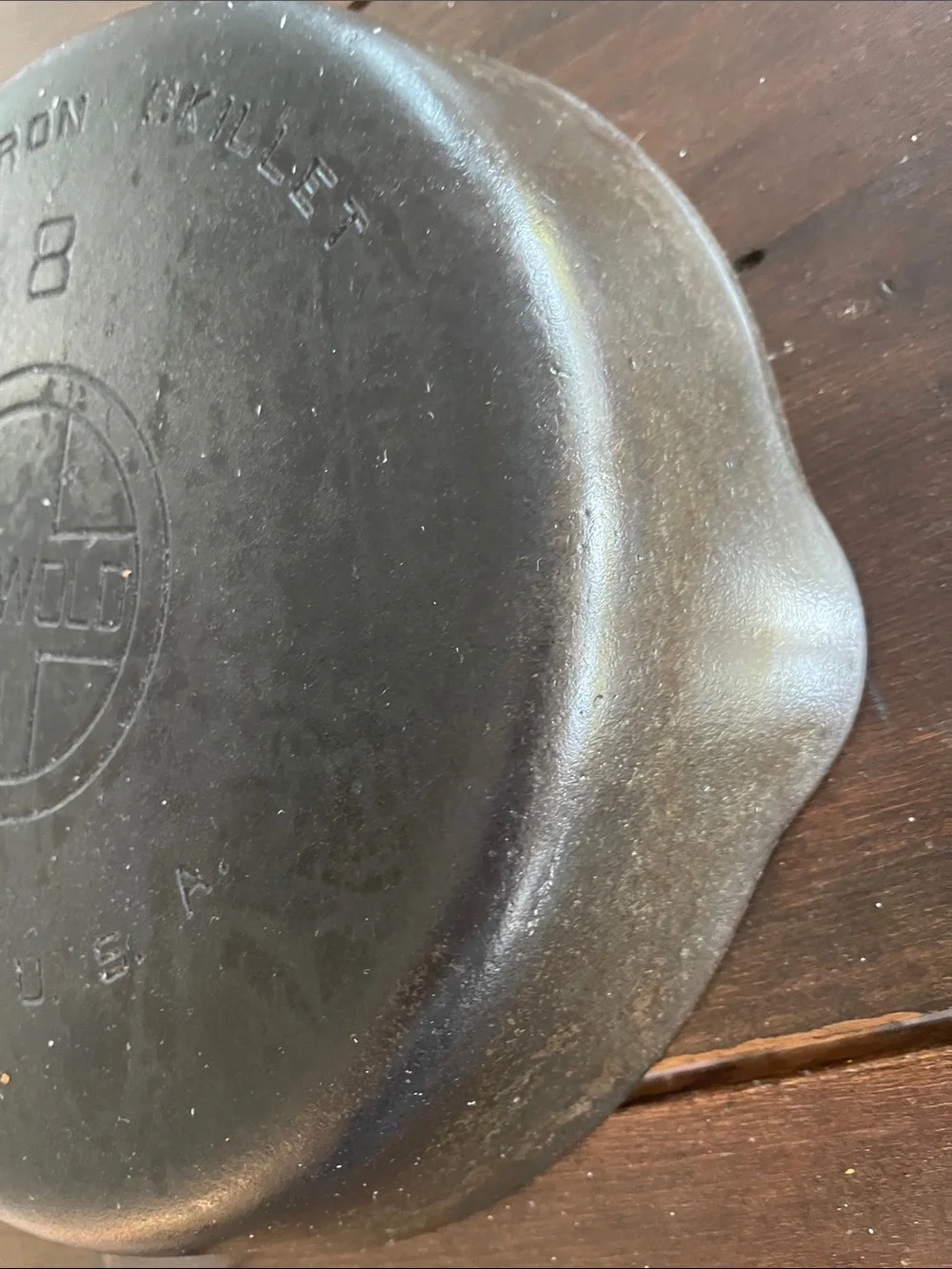Antique #8 Griswold Cast Iron Skillet Block Logo
